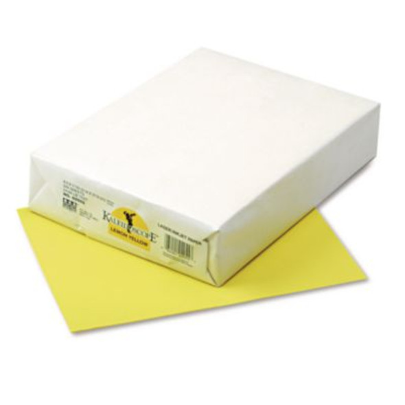 Kaleidoscope Multipurpose Colored Paper, 24 Lb Bond Weight, 8.5 x 11, Lemon Yellow, 500/Ream