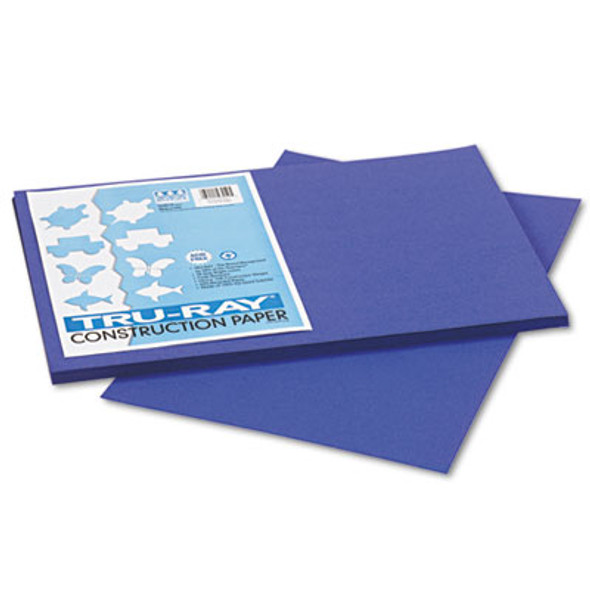 Tru-Ray Construction Paper, 76 Lb Text Weight, 12 x 18, Royal Blue, 50/Pack