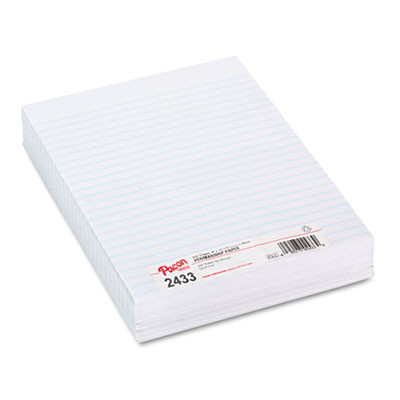 Composition Paper, 8 x 10.5, Wide/Legal Rule, 500 Sheets/Ream