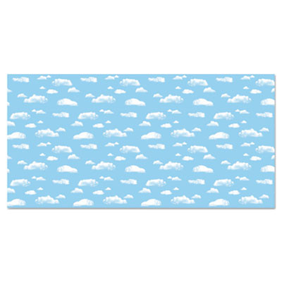 Fadeless Designs Bulletin Board Paper, Clouds, 50 Ft x 48", Blue/White
