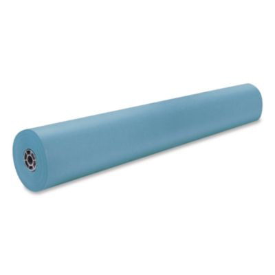 Rainbow Duo-Finish Colored Kraft Paper, 35 Lb Wrapping Weight, 36" x 1,000 Ft, Sky Blue