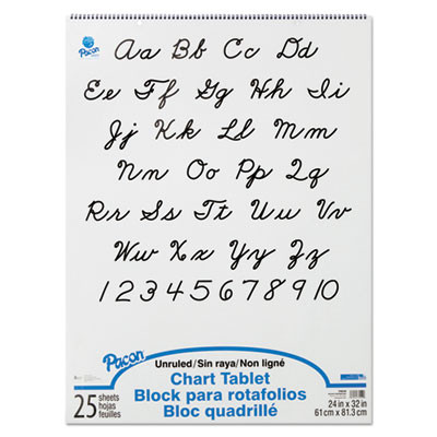 Chart Tablets, Unruled, (25) White 24 x 32 Sheets