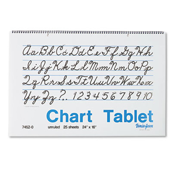 Chart Tablets, Unruled, (25) White 24 x 16 Sheets