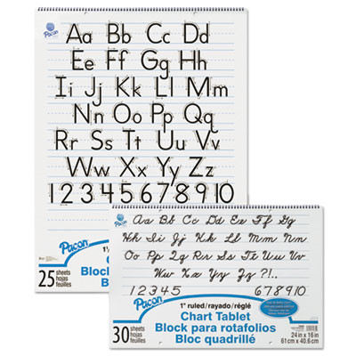 Chart Tablets, Presentation Format (1.5" Rule), (25) White 24 x 32 Sheets