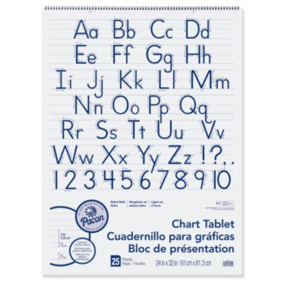 Chart Tablets, Presentation Format (1.5" Rule), (25) White 24 x 32 Sheets, 12/Carton