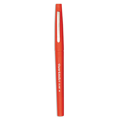 Point Guard Flair Felt Tip Porous Point Pen, Stick, Bold 1.4 Mm, Red Ink, Red Barrel, 36/Box