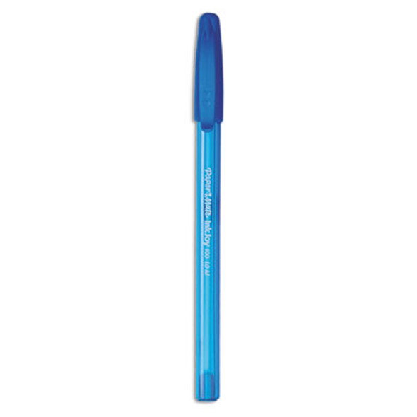 Inkjoy 100 Ballpoint Pen, Stick, Medium 1 Mm, Blue Ink, Translucent Blue Barrel, Dozen