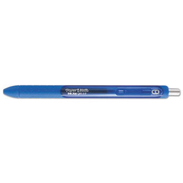 Inkjoy Gel Pen, Retractable, Fine 0.5 Mm, Blue Ink, Blue Barrel, Dozen