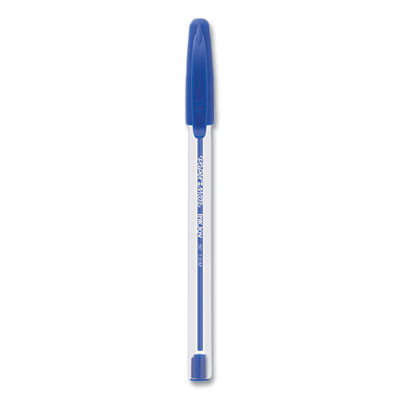 Inkjoy 50St Ballpoint Pen, Stick, Medium 1 Mm, Blue Ink, Clear Barrel, 60/Pack