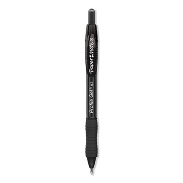 Profile Gel Pen, Retractable, Medium 0.7 Mm, Black Ink, Translucent Black Barrel, 36/Pack