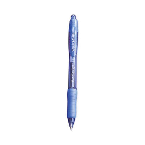 Profile Gel Pen, Retractable, Fine 0.5 Mm, Blue Ink, Translucent Blue Barrel, Dozen