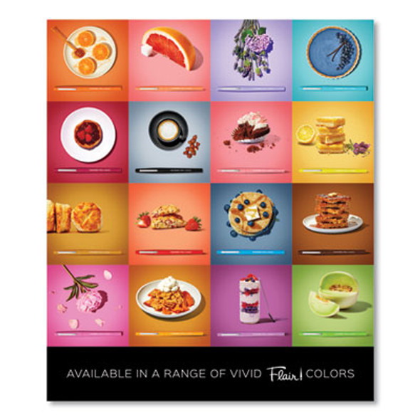 Flair Scented Felt Tip Porous Point Pen, Stick, Medium 0.7 Mm, Sunday Brunch Scents, Assorted Ink And Barrel Colors, 16/Pack