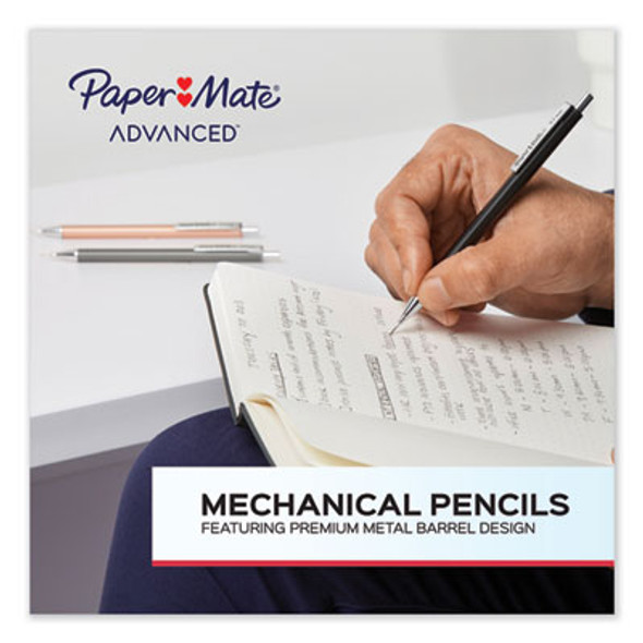 Advanced Mechanical Pencils, 0.5 Mm, Hb (#2), Black Lead, Gun Metal Gray Barrel