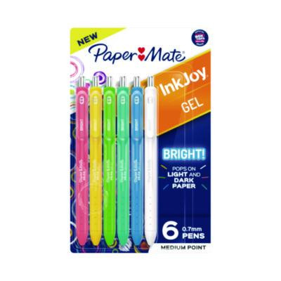 Inkjoy Gel Bright Gel Pen, Retractable, Medium 0.7 Mm, Assorted Ink And Barrel Colors, 6/Pack