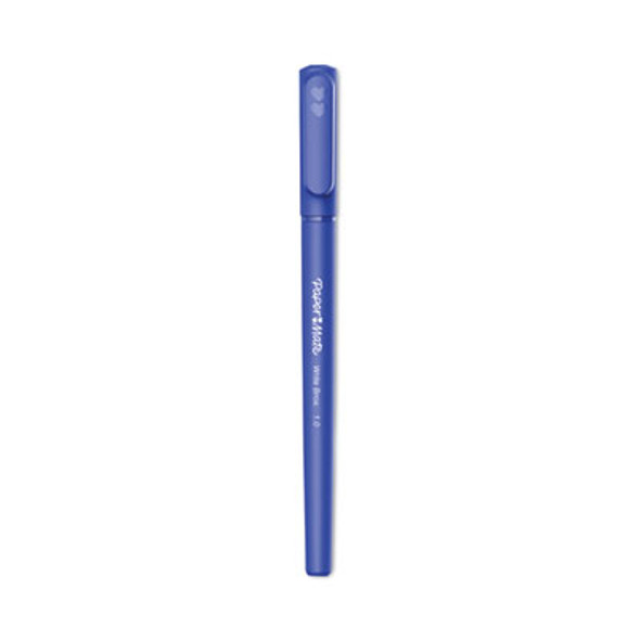 Write Bros. Ballpoint Pen, Stick, Medium 1 Mm, Blue Ink, Blue Barrel, Dozen