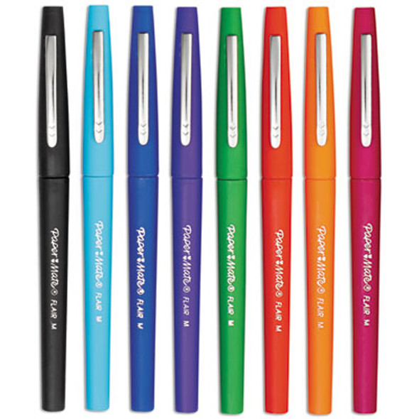 Point Guard Flair Felt Tip Porous Point Pen, Stick, Bold 1.4 Mm, Assorted Ink And Barrel Colors, 48/Pack