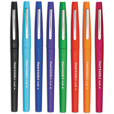 Point Guard Flair Felt Tip Porous Point Pen, Stick, Bold 1.4 Mm, Assorted Ink And Barrel Colors, 48/Pack