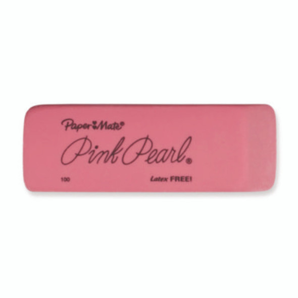 Pink Pearl Eraser, For Pencil Marks, Rectangular Block, Medium, Pink, 24/Box