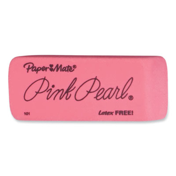 Pink Pearl Eraser, For Pencil Marks, Rectangular Block, Large, Pink, 12/Box