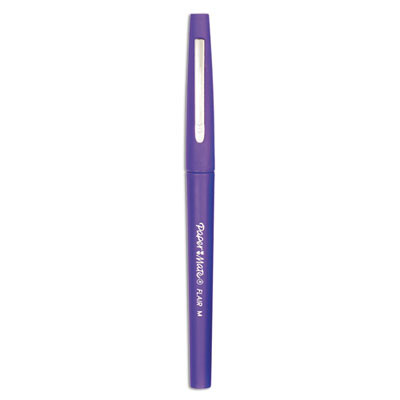 Point Guard Flair Felt Tip Porous Point Pen, Stick, Medium 0.7 Mm, Purple Ink, Purple Barrel, Dozen