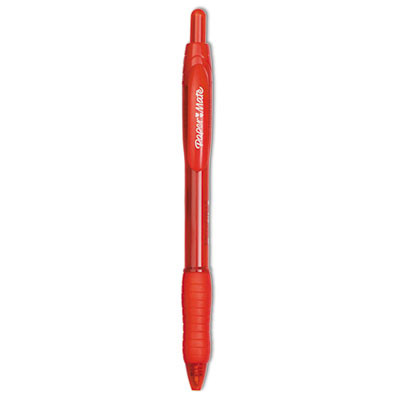 Profile Ballpoint Pen, Retractable, Bold 1.4 Mm, Red Ink, Translucent Red Barrel, Dozen