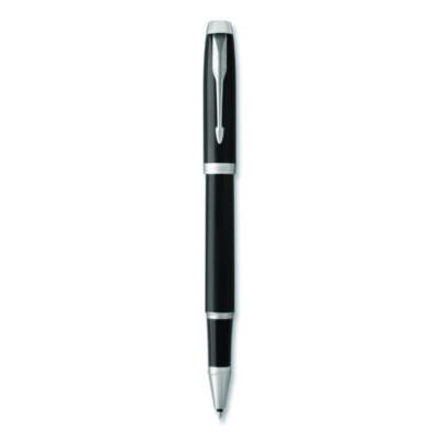 Im Premium Rollerball Pen, Stick, Fine 0.7 Mm, Black Ink, Black/Chrome Barrel