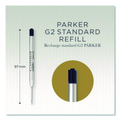 Refill For Parker Ballpoint Pens, Medium Conical Tip, Black Ink