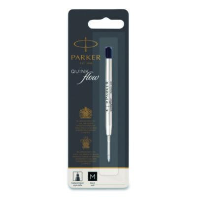Refill For Parker Ballpoint Pens, Medium Conical Tip, Black Ink