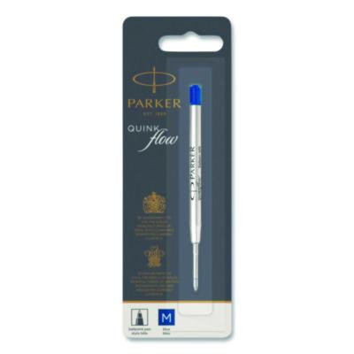 Refill For Parker Ballpoint Pens, Medium Conical Tip, Blue Ink