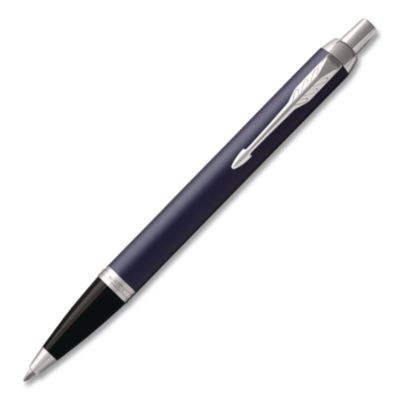 Im Ballpoint Pen, Retractable, Medium 0.7 Mm, Blue Ink, Black/Chrome Barrel