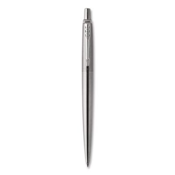 Jotter Gel Pen, Retractable, Medium 0.7Mm, Black Ink, Stainless Steel Barrel