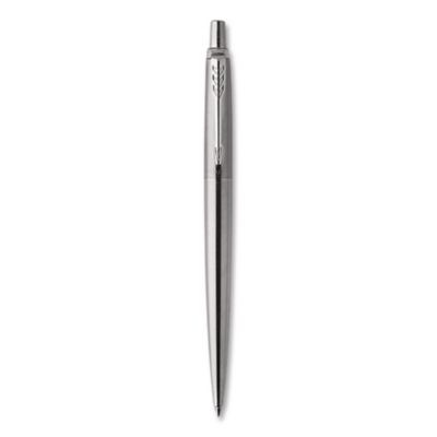 Jotter Gel Pen, Retractable, Medium 0.7Mm, Black Ink, Stainless Steel Barrel