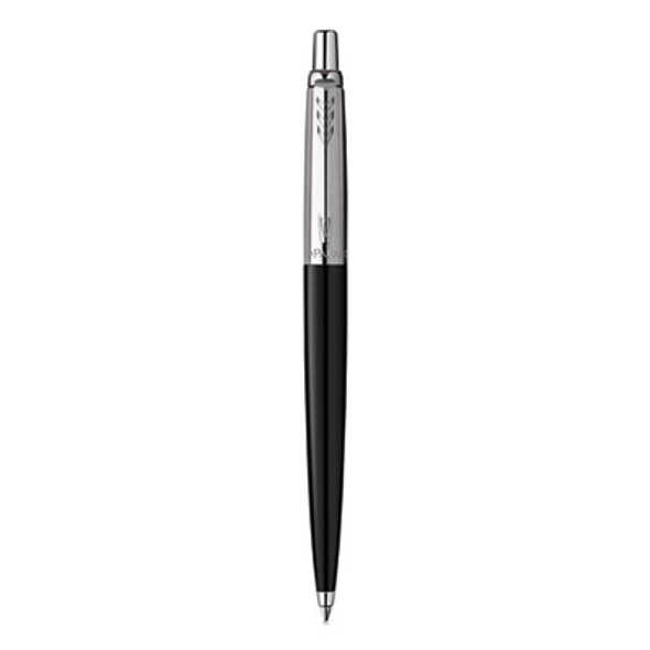 Jotter Ballpoint Pen, Retractable, Medium 0.7 Mm, Blue Ink, Black/Chrome Barrel