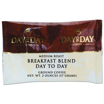 100% Pure Coffee, Breakfast Blend, 2 Oz Pack, 42/Carton