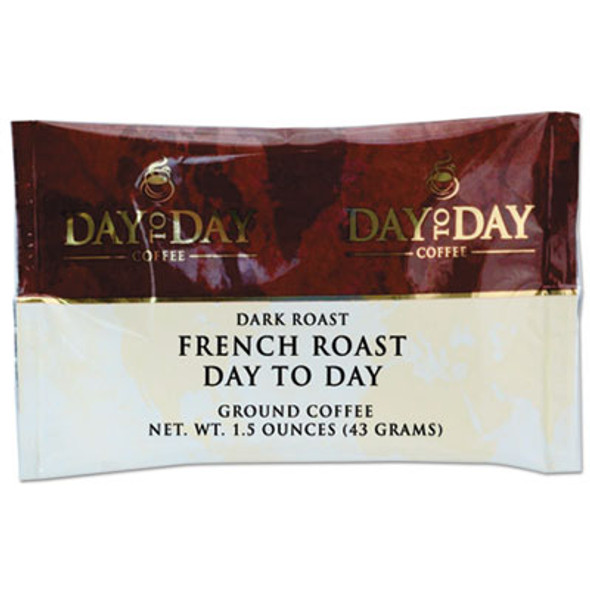 100% Pure Coffee, French Roast, 1.5 Oz Pack, 42/Carton