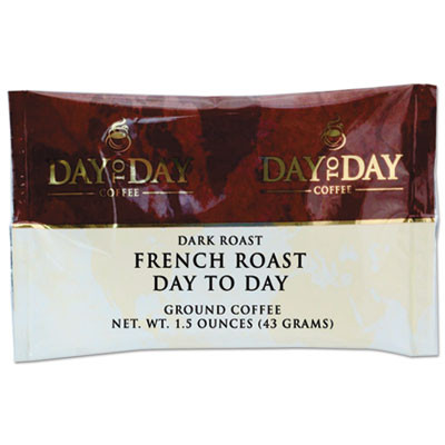 100% Pure Coffee, French Roast, 1.5 Oz Pack, 42/Carton