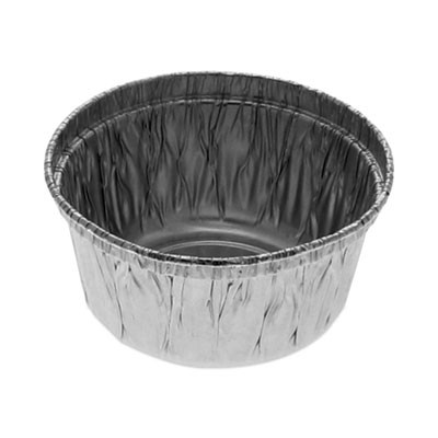 Aluminum Take-Out Container, 4 Oz, 2.94" Diameter x 1.66" h, Silver, 1,000/Carton