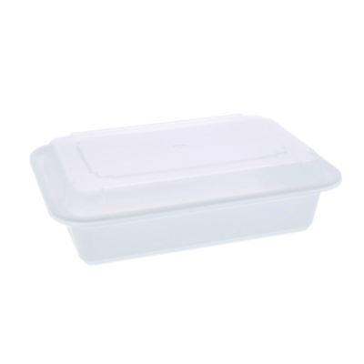 Newspring Versatainer Microwavable Containers, Base/Lid Combo, 8.8 x 6 x 2.5, White/Clear, Plastic, 150/Carton
