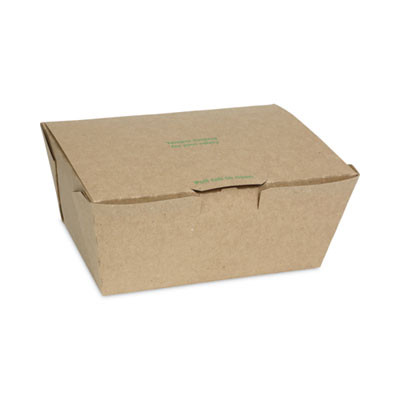 Earthchoice Tamper Evident Onebox Paper Box, 7.6 x 5.7 x 3.3, Brown, 160/Carton