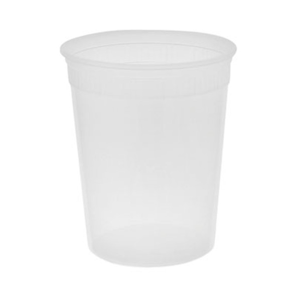 Newspring Delitainer Microwavable Container, 32 Oz, 4.55 x 4.55 x 5.55, Natural, Plastic, 480/Carton
