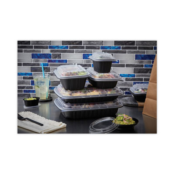 Earthchoice Entree2Go Takeout Container, 64 Oz, 11.75 x 8.75 x 2.13, Black, Plastic, 200/Carton