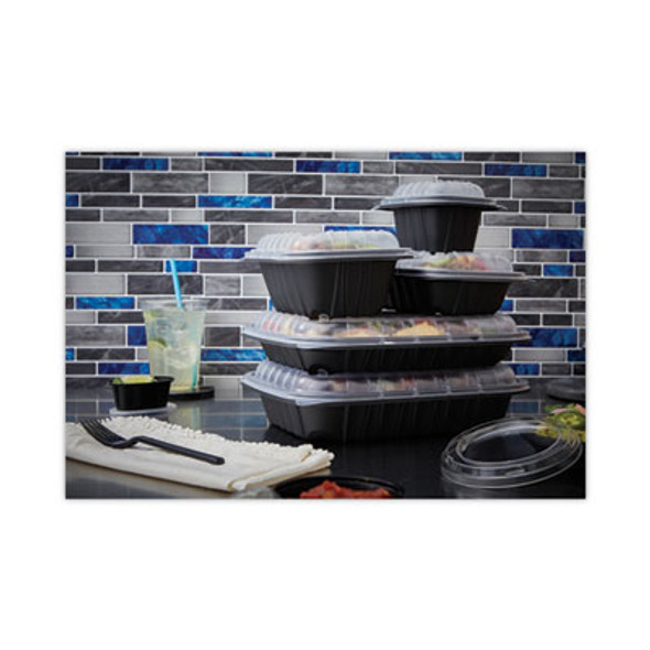 Earthchoice Entree2Go Takeout Container, 12 Oz, 5.65 x 4.25 x 2.57, Black, Plastic, 600/Carton