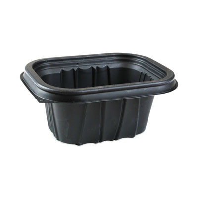 Earthchoice Entree2Go Takeout Container, 12 Oz, 5.7 x 4.3 x 2.6, Black, Plastic, 600/Carton