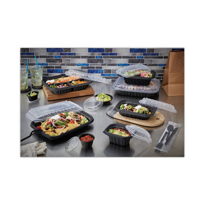 Earthchoice Entree2Go Takeout Container, 24 Oz, 8.7 x 5.8 x 2, Black, Plastic, 300/Carton