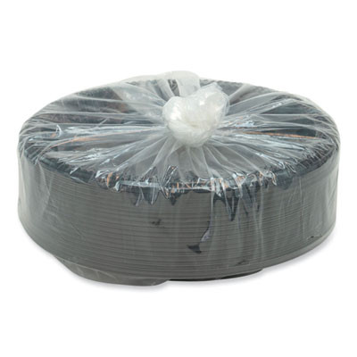 Meadoware Impact Plastic Dinnerware, Plate, 8.9" Dia, Black, 400/Carton