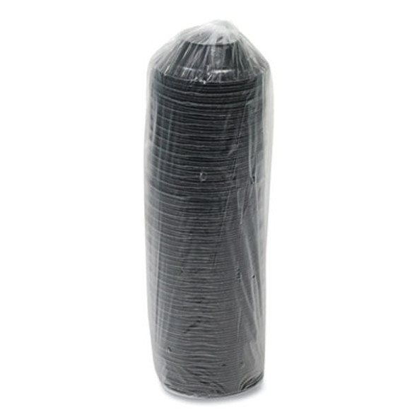 Placesetter Deluxe Laminated Foam Dinnerware, Bowl, 4 Oz, Black, 1,250/Carton