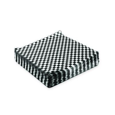 Grease-Resistant Food Wrap, 12 x 12, Black Check, 5,000/Carton