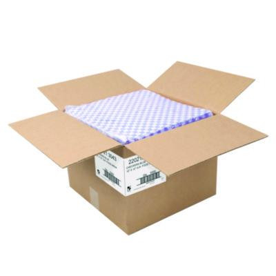 Grease-Resistant Food Wrap, 12 x 12, Blue Check, 5,000/Carton