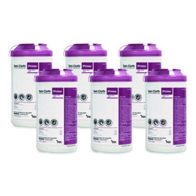 Sani-Cloth Prime Germicidal Disposable Wipes, Extra-Large, 1-Ply, 7.5 X 15, Unscented, White, 70/Canister, 6 Canisters/Carton