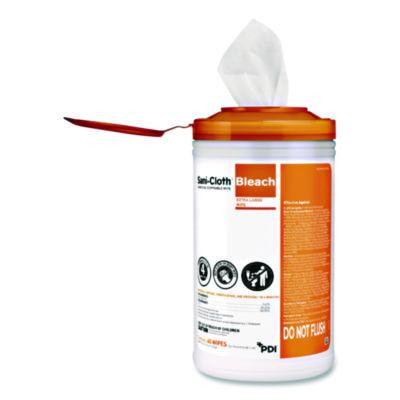 Sani-Cloth Bleach Germicidal Disposable Wipes, 1-Ply, 7.5 X 15, Unscented, White, 65/Pack